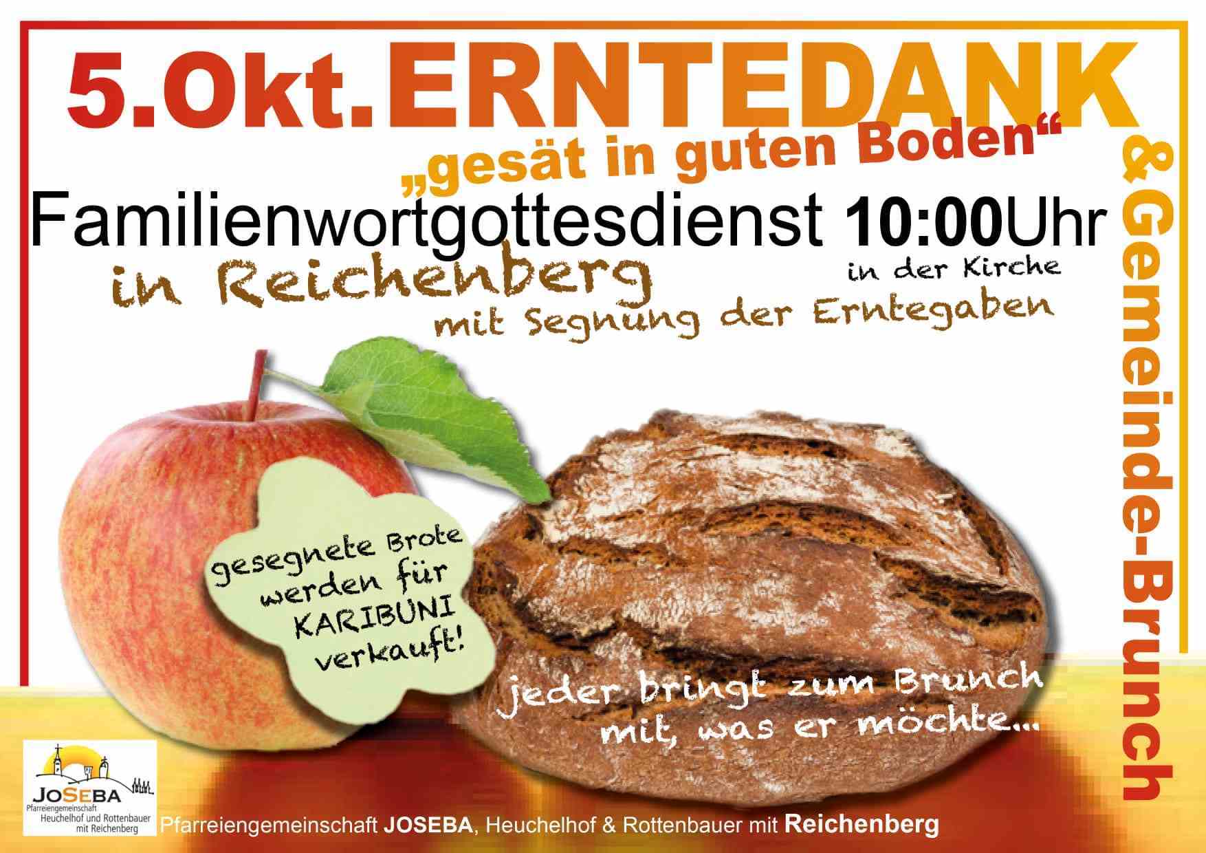 Plakat Erntedank 25 Reichenberg